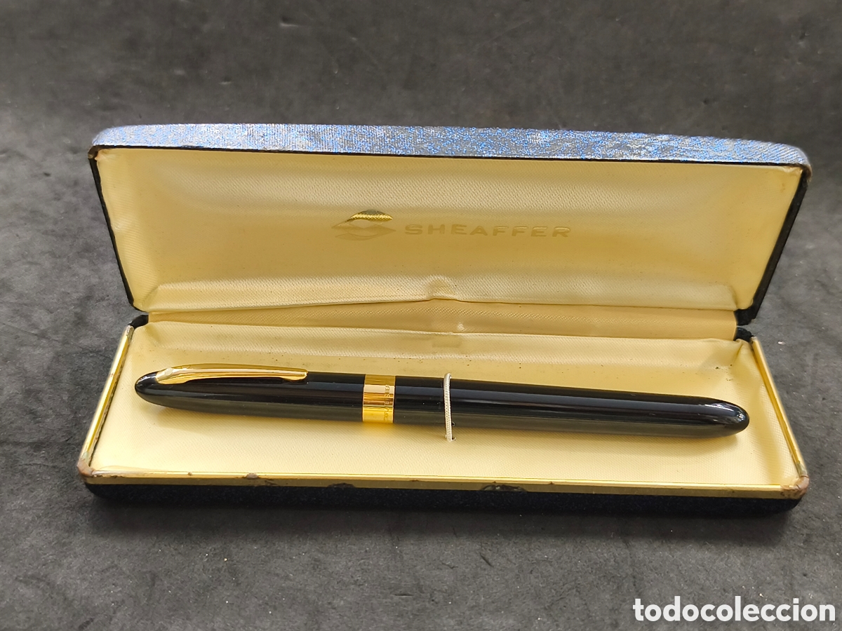 Tauromaquia: Pluma Sheaffer plum&iacute;n oro 18k