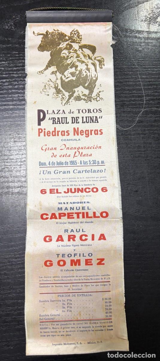 Tauromaquia: CARTEL SEDA. PLAZA TOROS RAUL DE LUNA. COAHUILA. MEXICO. 1965. GANADER&Iacute;A PIEDRAS NEGRAS. CAPETILLO.