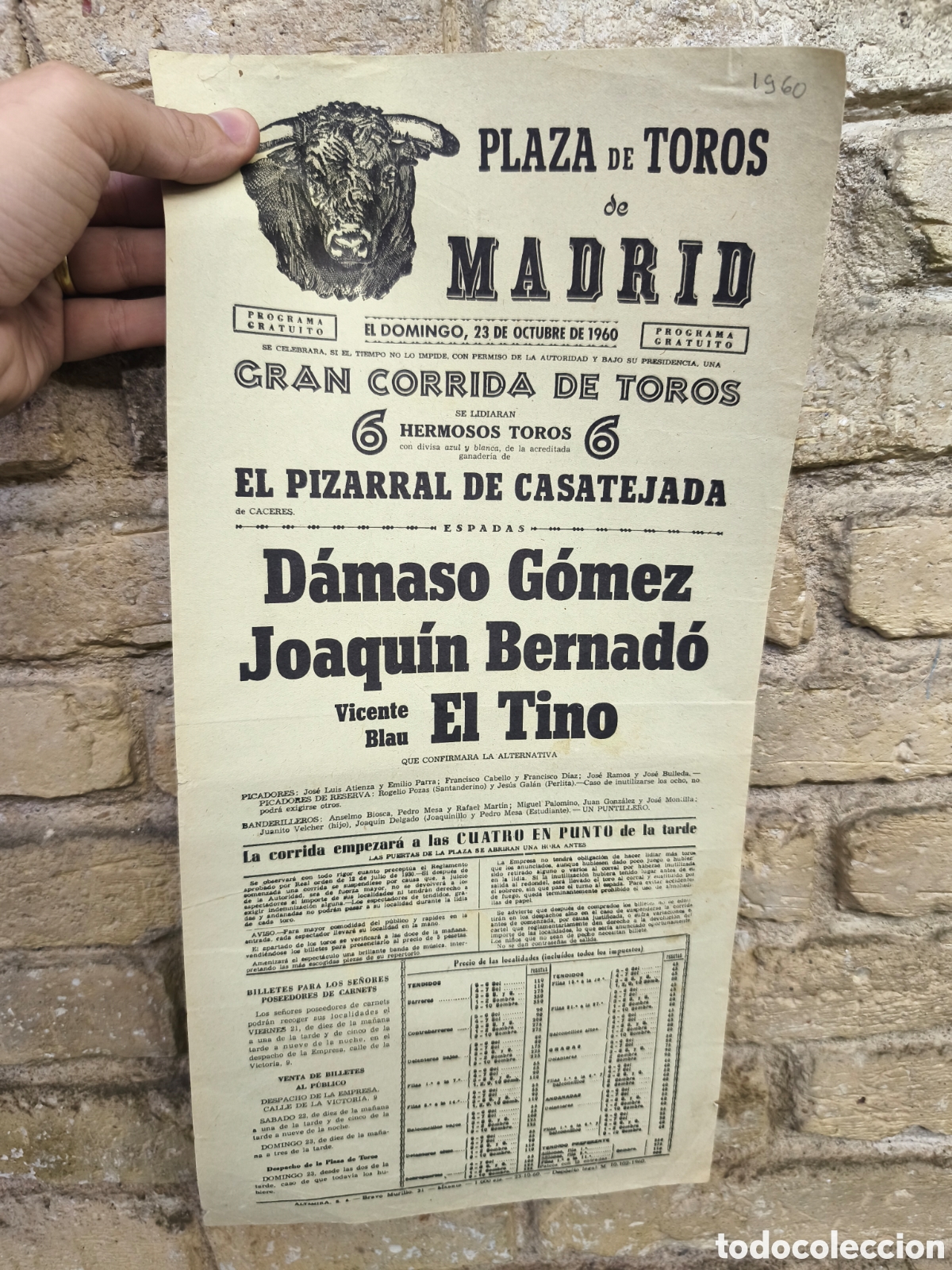 Tauromaquia: 1960 plaza de toros de Madrid