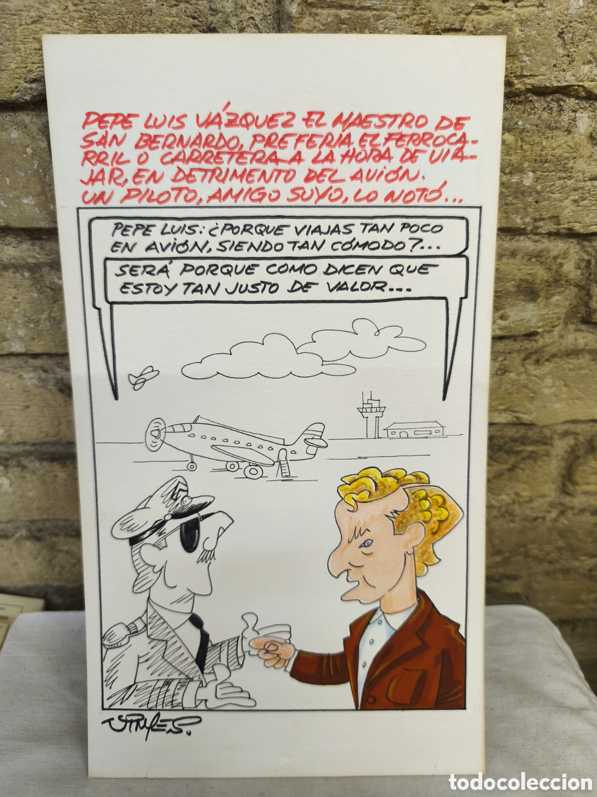Tauromaquia: Dibujo original toreo humor, Vinyes, 26cm x 17cm