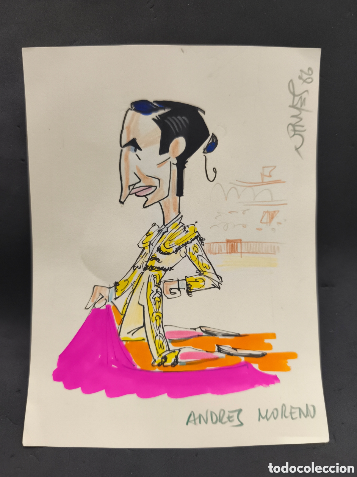 Bullfighting: Dibujo original toreo, Vinyes, Andr&eacute;s Moreno