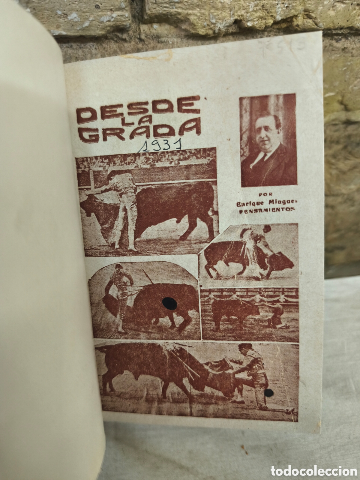 Tauromaquia: Desde la grada 1931 E.Minguet