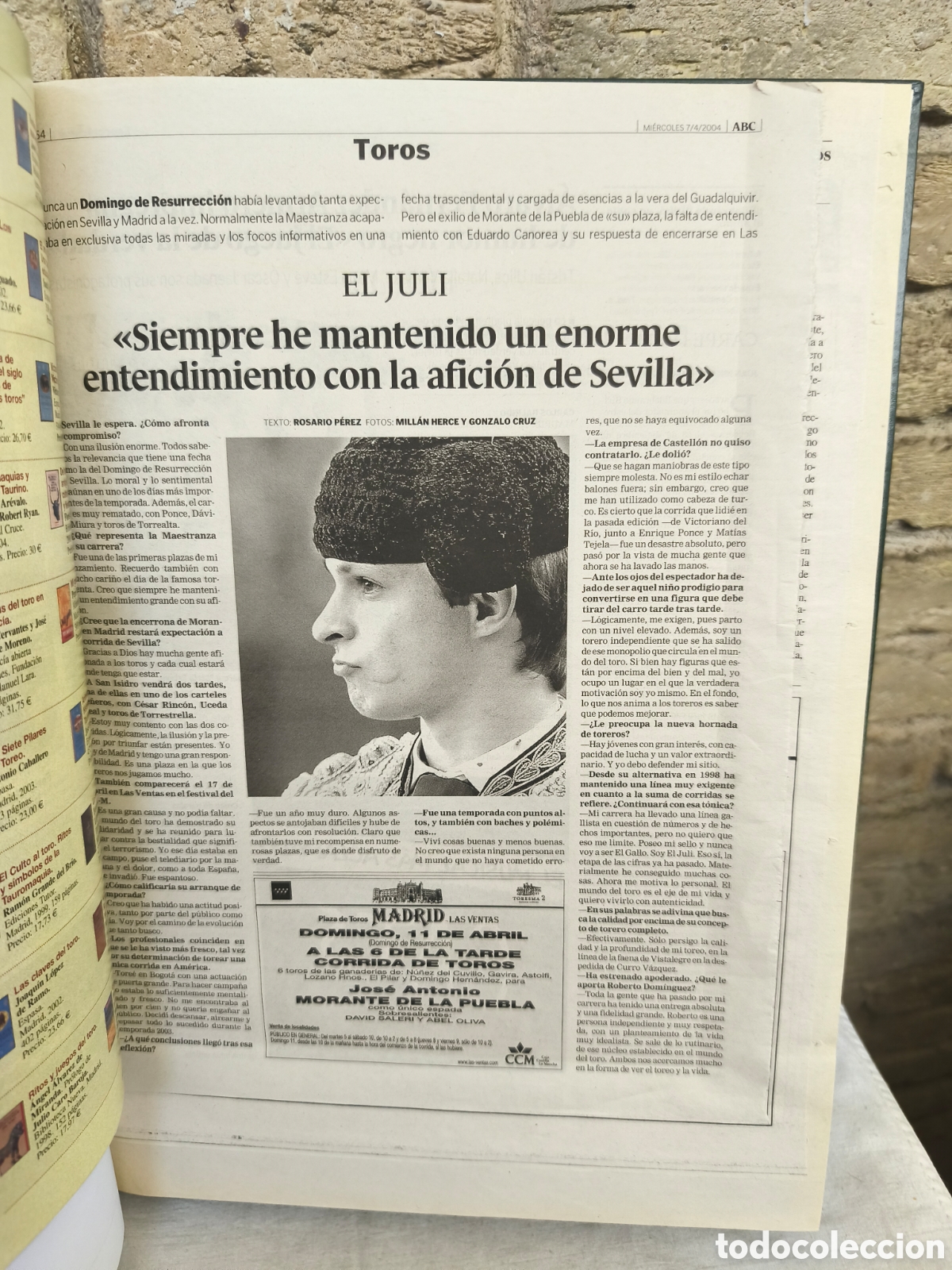 Tauromaquia: FERIA DE SEVILLA 2 0 0 4 Aplausos -6T6-ABC La Raz&oacute;n - Mundo - Pais