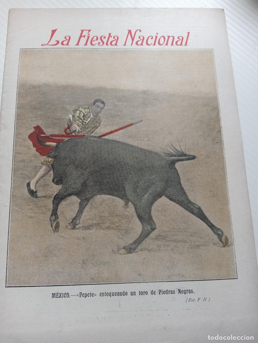 Tauromaquia: REVISTA TAURINA LA FIESTA NACIONAL PRINCIPIOS S.XX 1908 , N&deg; 206 TAUROMAQUIA,TOROS Y TOREROS