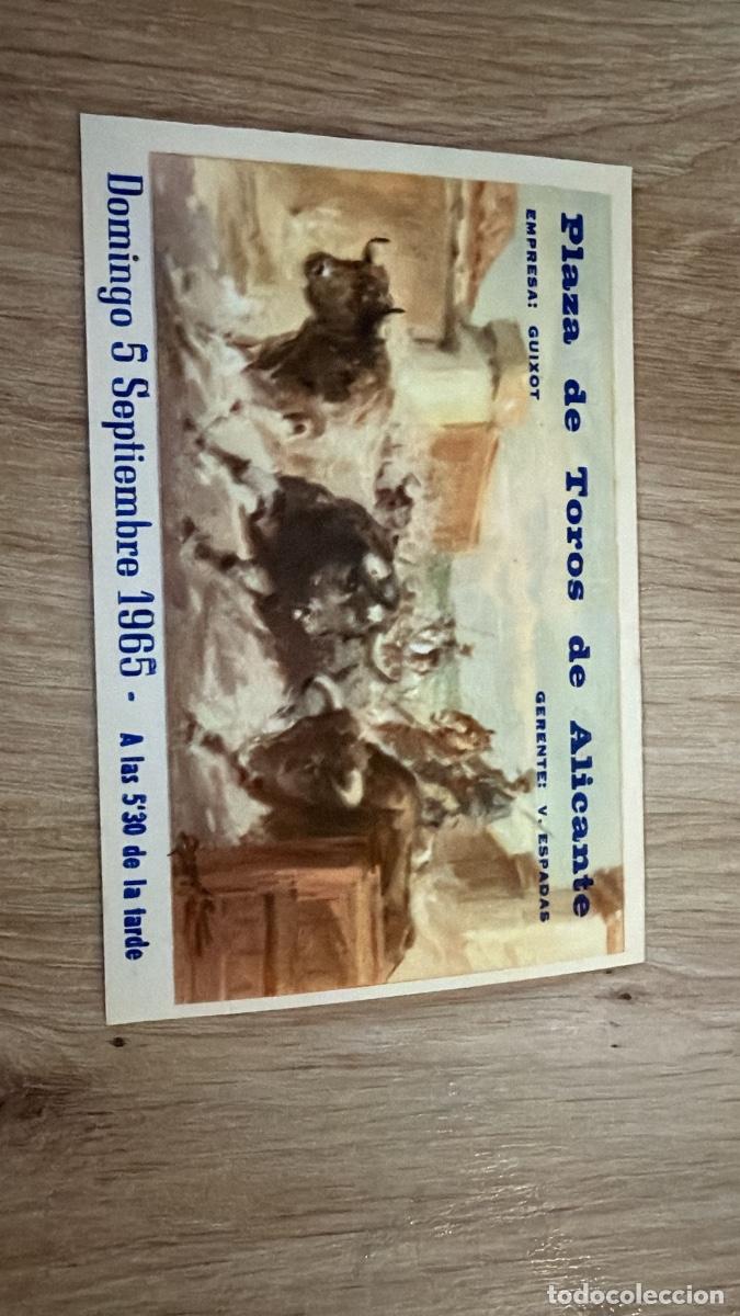 Tauromaquia: D&iacute;ptico original Alicante - &Aacute;ngel Peralta - accidente Carbriola - anotaci&oacute;n manuscrita