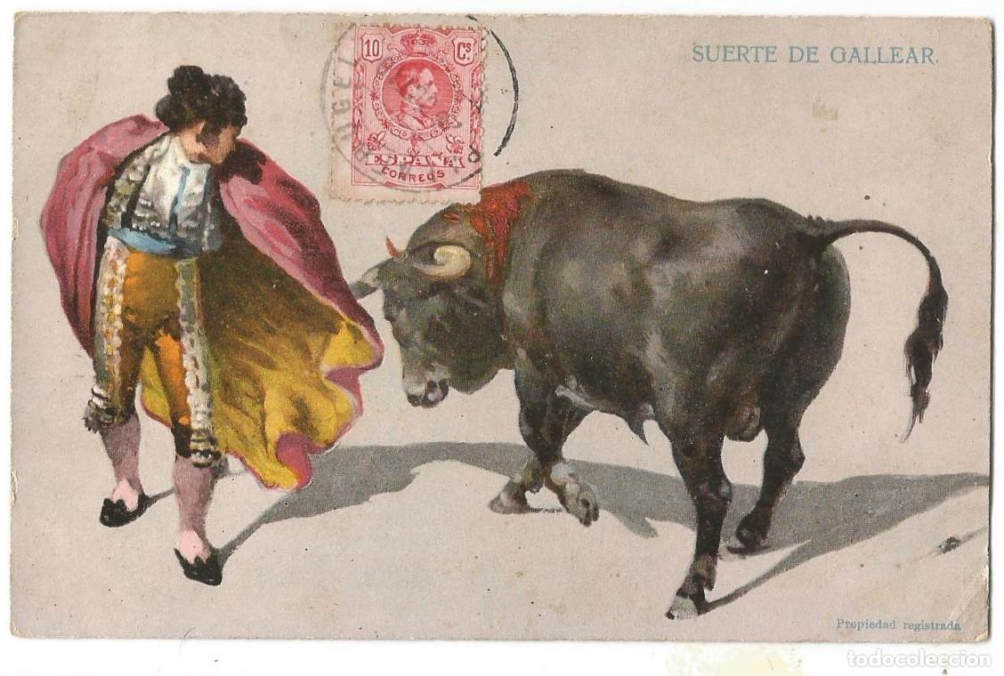 Tauromaquia: TAUROMAQUIA - ANTIGUA POSTAL - CIRCULADA - PASE DE CAPAOTE