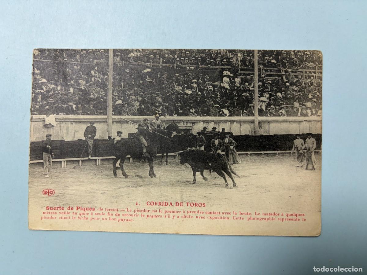 Tauromaquia: TARJETA POSTAL. 2.- CORRIDA DE TOROS. SUERTE DE PIQUES.
