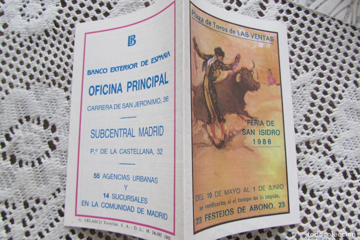 Tauromaquia: FERIA DE SAN ISIDRO 1986 - PLAZA DE TOROS DE LAS VENTAS (MADRID) - PROGRAMA DE LAS CORRIDAS
