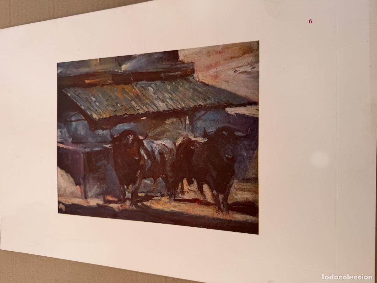 Tauromaquia: S1-REPRODUCCION DE LITOGRAFIA TITULADA ESCENA TAURINA RURAL