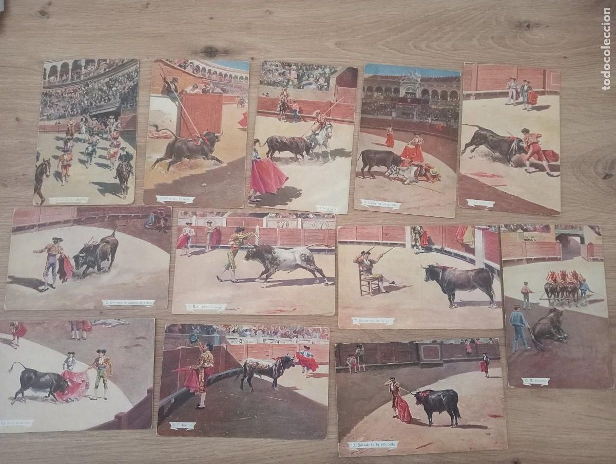 Tauromaquia: LOTE POSTALES TAURINAS SUERTES TOROS Y TOREROS SERIE 1059 EDITORIAL ARTOSA PRINCIPIOS S XX, COMPLETA