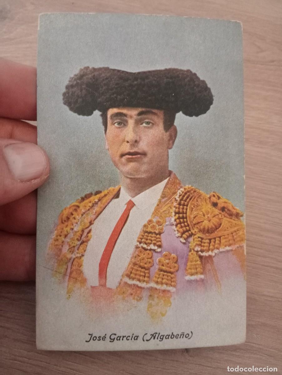 Tauromaquia: POSTAL TAURINA JOSE GARCIA ALGABE&Ntilde;O TORERO PRINCIPIOS S XX TOROS , TAUROMAQUIA