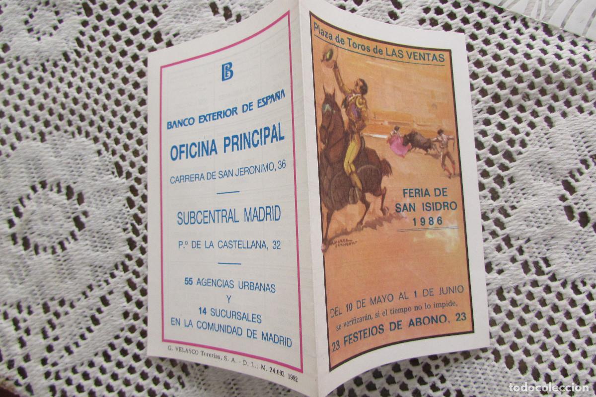 Tauromaquia: FERIA DE SAN ISIDRO 1986 - PLAZA DE TOROS DE LAS VENTAS (MADRID) - PROGRAMA DE LAS CORRIDAS