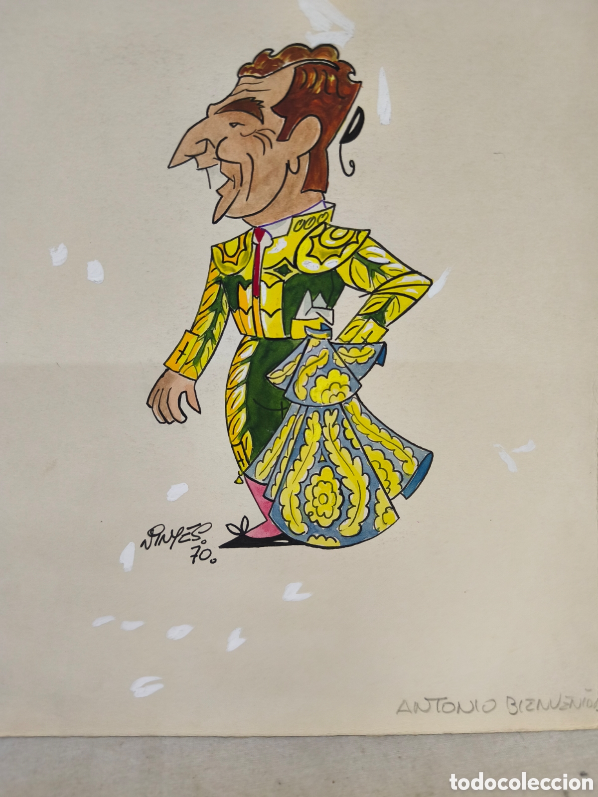 Tauromaquia: Dibujo original toreo, Vinyes, Antonio bienvenida