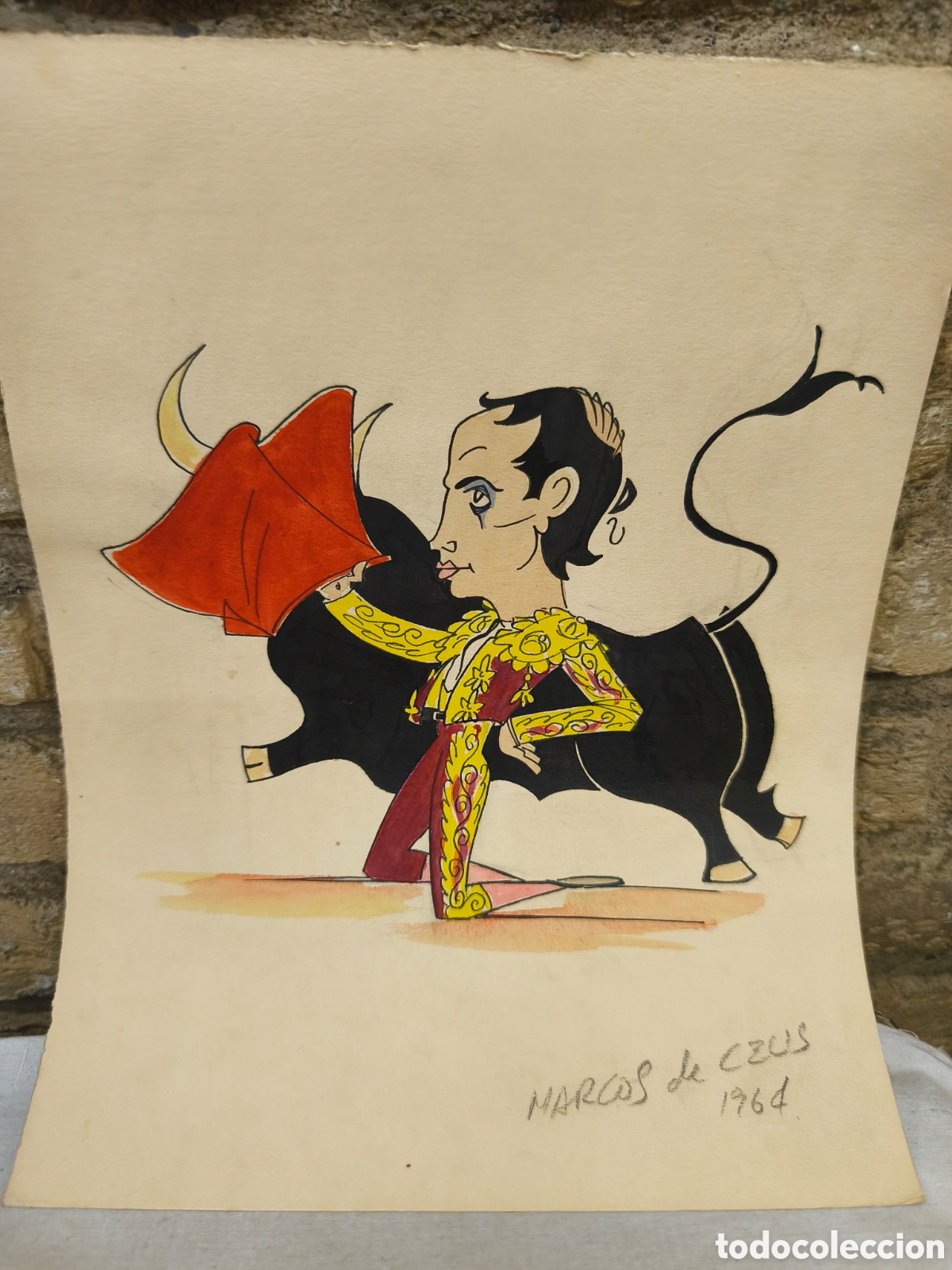 Stierkampf: Dibujo original toreo, Vinyes, Marcos de Ceus