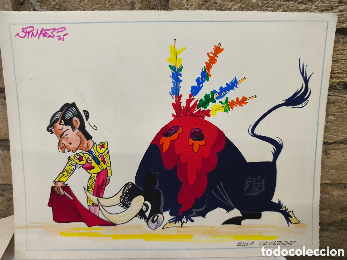 Stierkampf: Dibujo original toreo, Vinyes, Eloy Cavazos