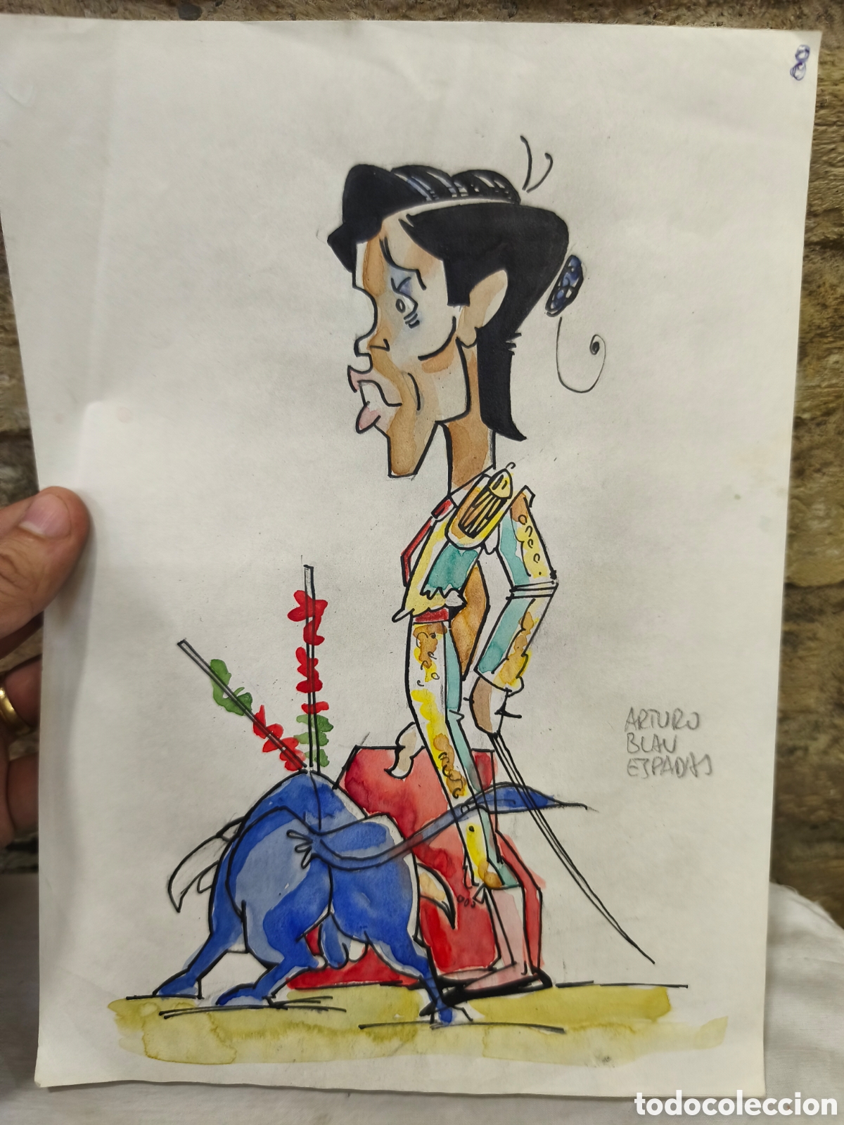 Stierkampf: Dibujo original toreo, Vinyes, Arturo Blau