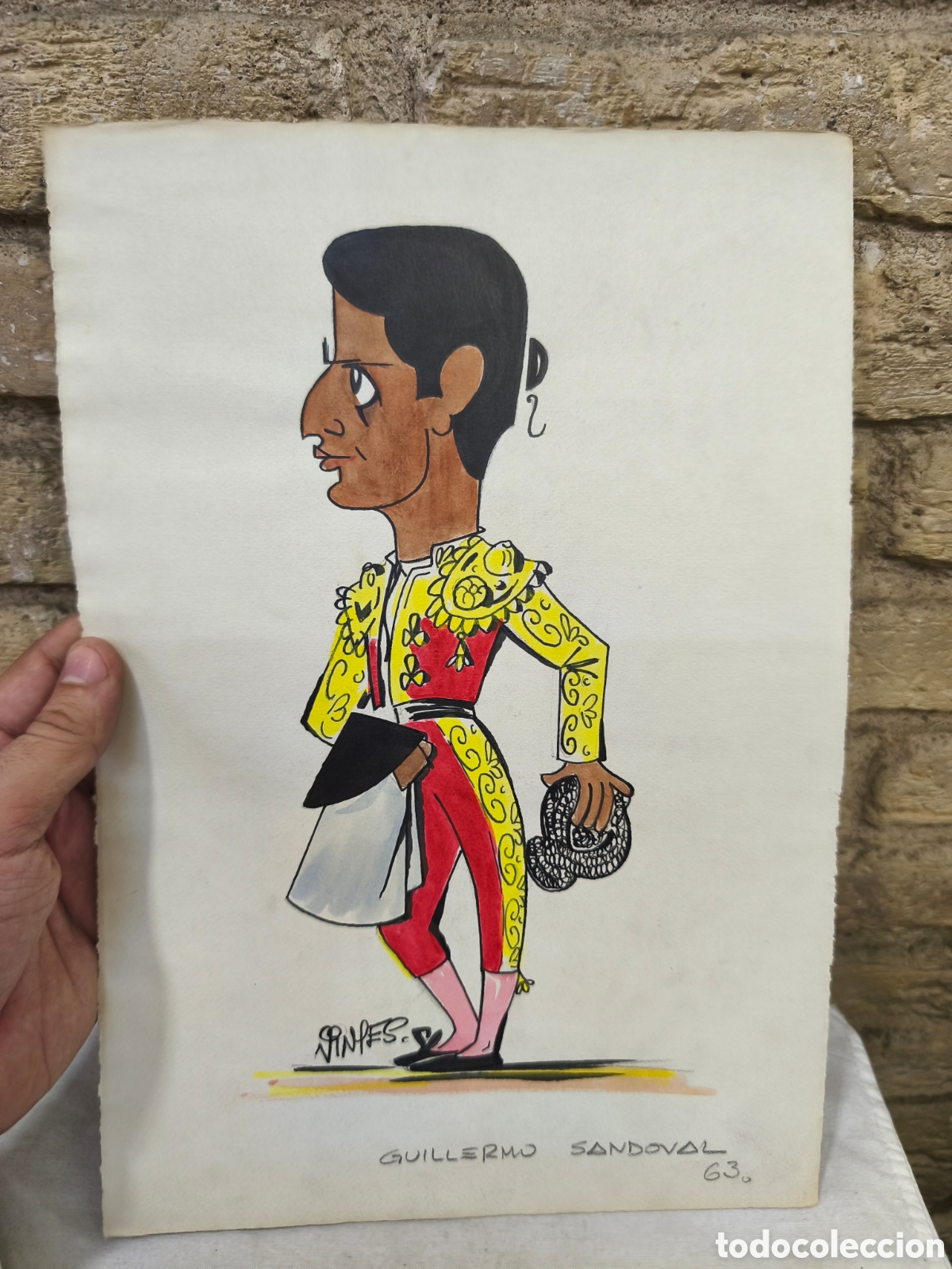 Stierkampf: Dibujo original toreo, Vinyes, Guillermo Sandoval