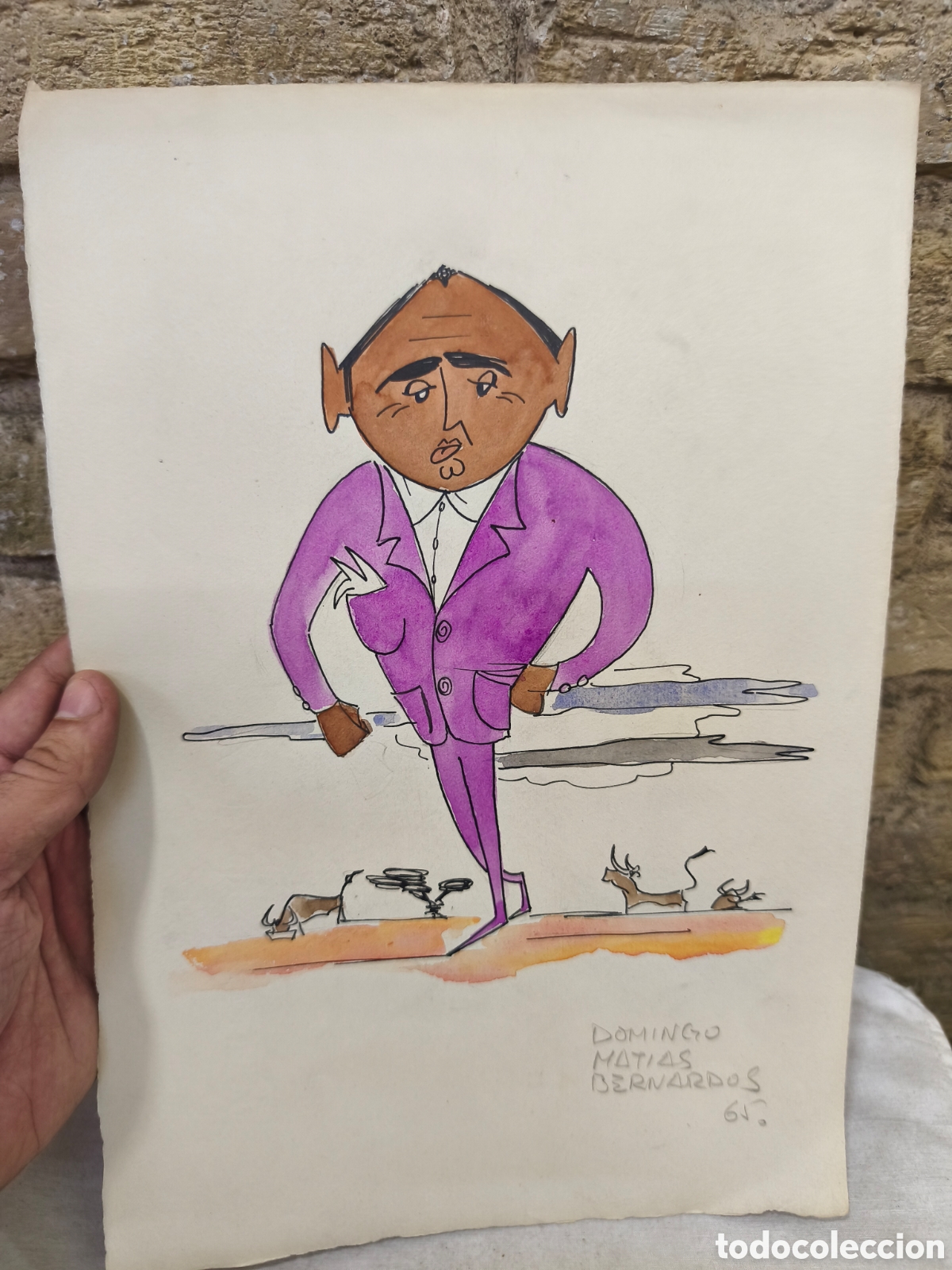 Stierkampf: Dibujo original toreo, Vinyes, Domingo Matias