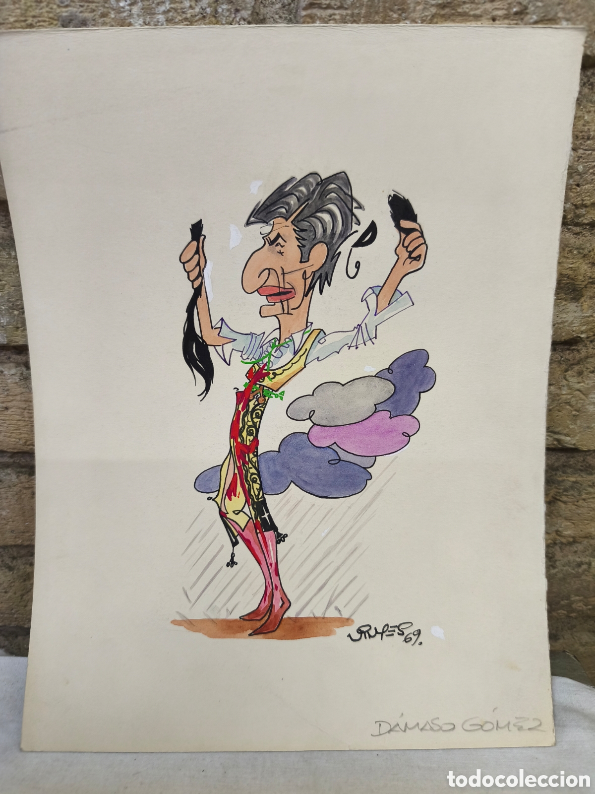 Tauromaquia: Dibujo original toreo, Vinyes, D&aacute;maso G&oacute;mez