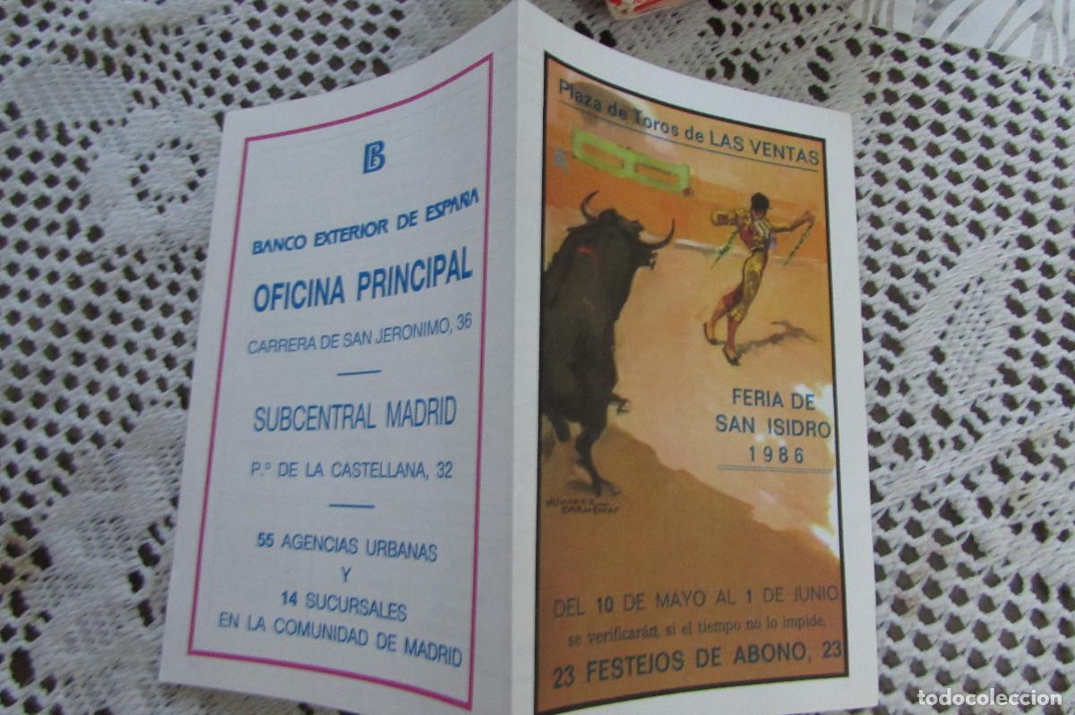 Tauromaquia: FERIA DE SAN ISIDRO 1986 - PLAZA DE TOROS DE LAS VENTAS (MADRID) - PROGRAMA DE LAS CORRIDAS