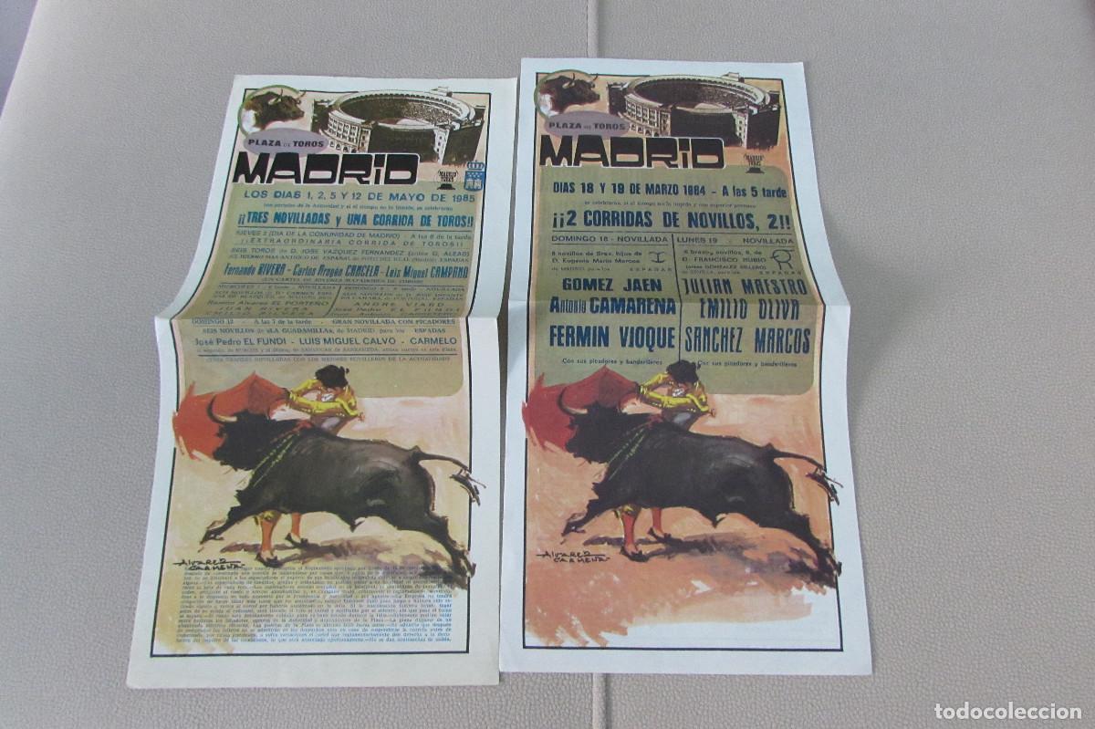 Tauromaquia: 2 CARTELES MADRID DIAS 1,2,5 Y 12 MAYO 1985--DIAS 18 Y 19 MARZO 1984