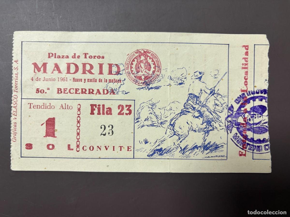 Tauromaquia: ENTRADA DE TOROS. PLAZA DE TOROS DE MADRID. 4 DE JUNIO 1961. VER FOTOS