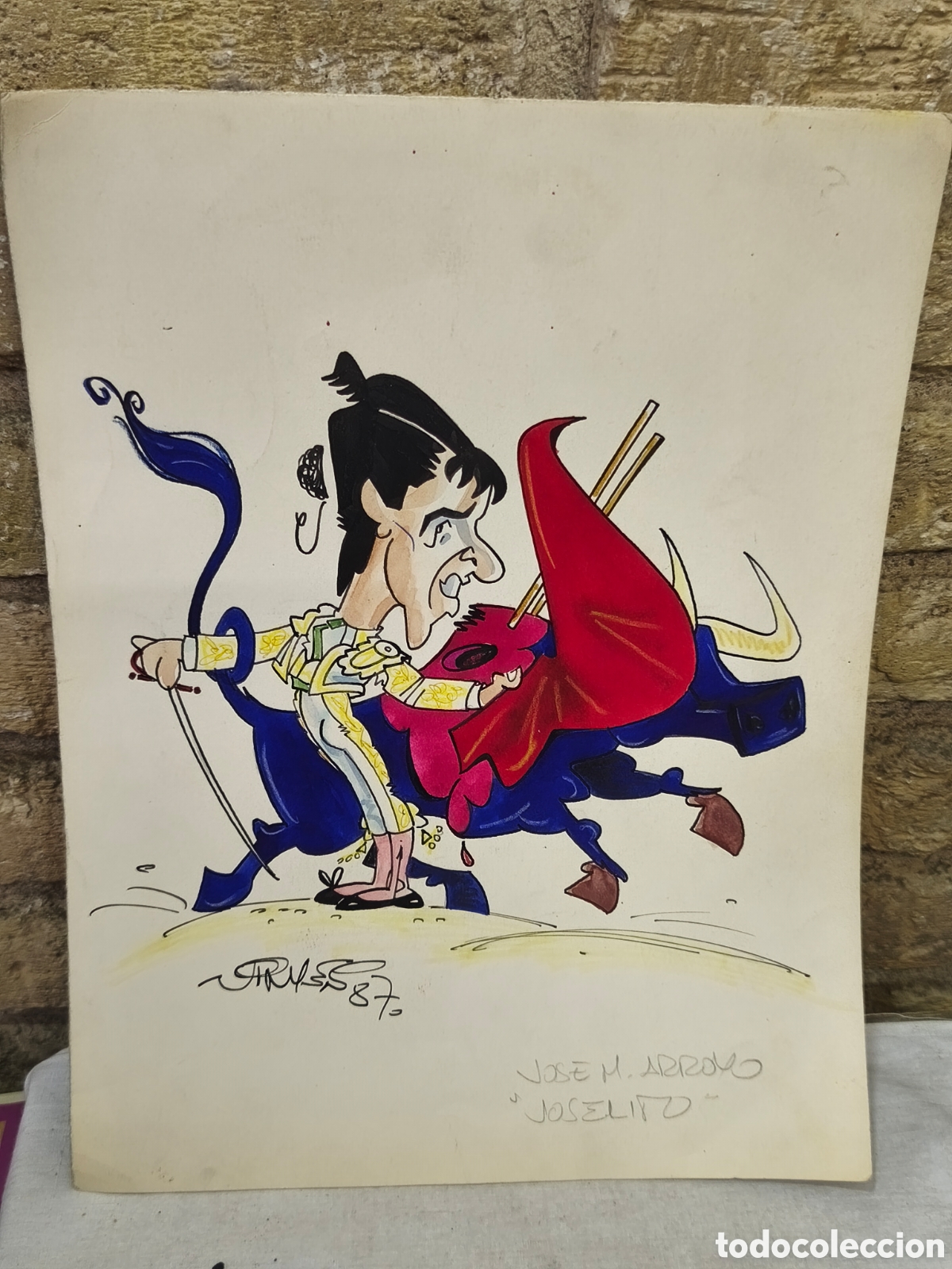 Tauromaquia: Dibujo original Toreo, Vinyes, Joselito