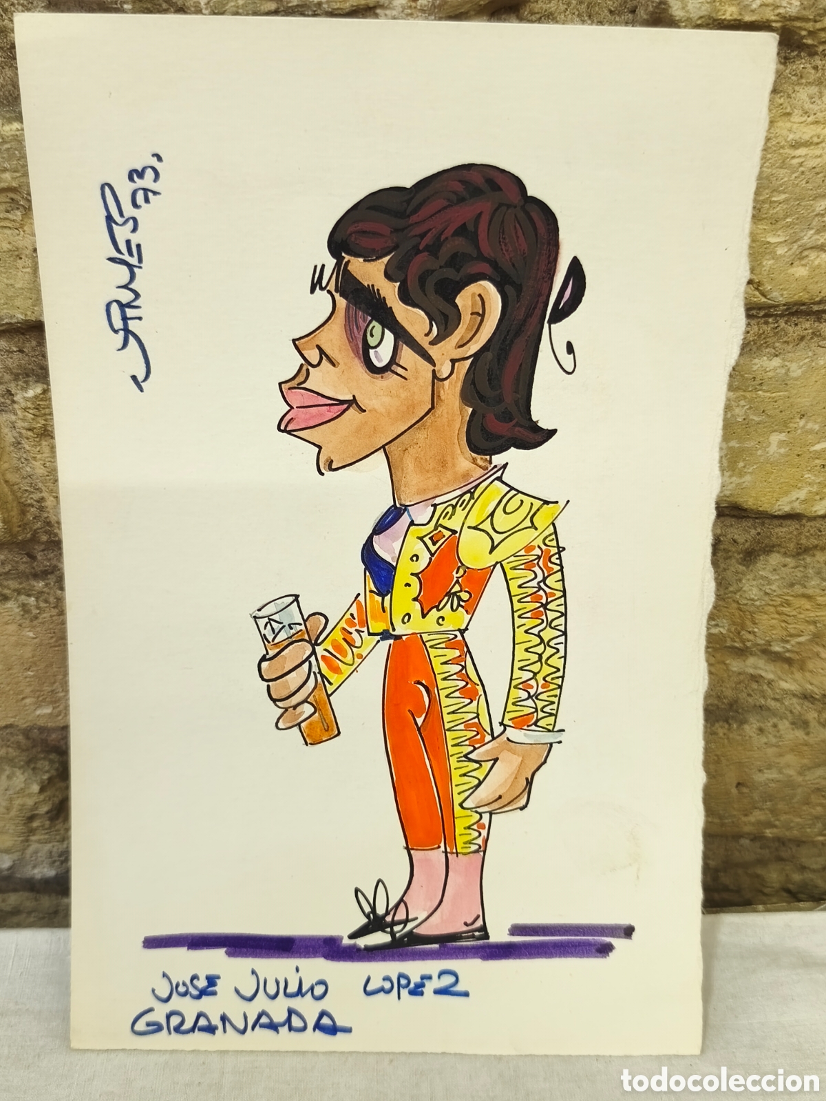 Tauromaquia: Dibujo original Toreo, Vinyes, Jos&eacute; julio L&oacute;pez