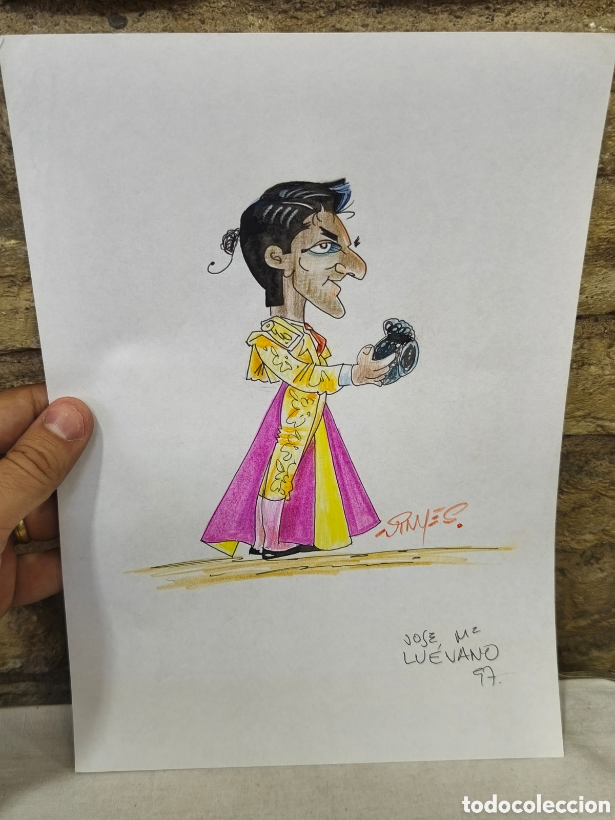 Tauromaquia: Dibujo original Toreo, Vinyes, Jos&eacute; Ma Luevano