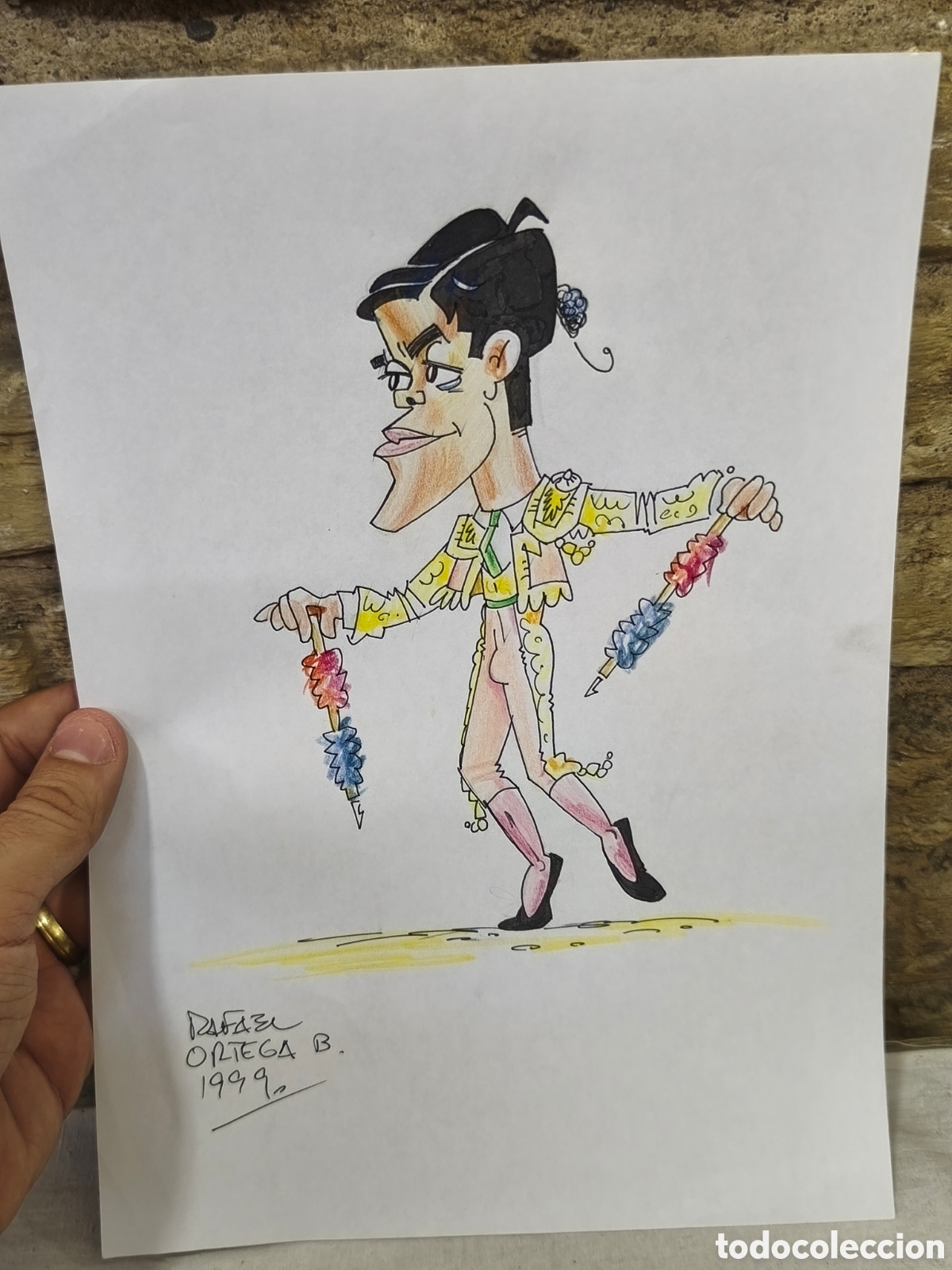 Tauromaquia: Dibujo original Toreo, Vinyes, Rafael ortega