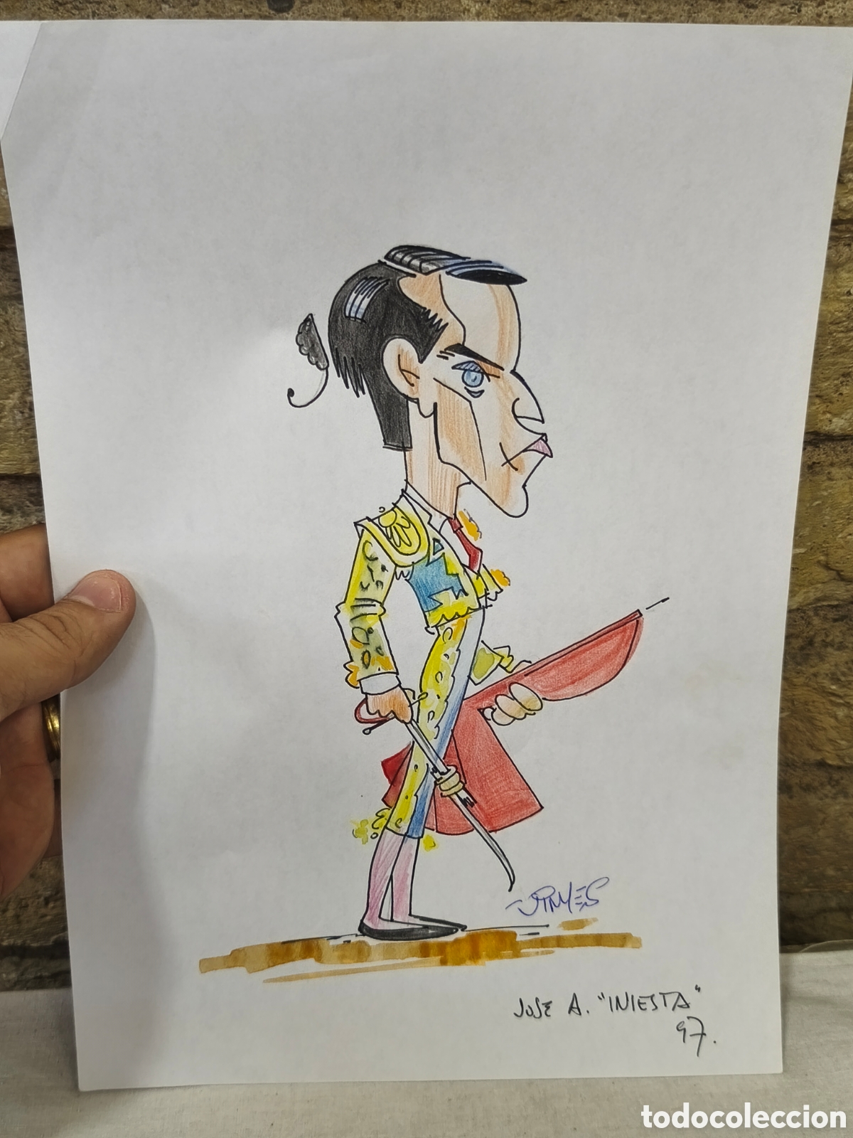 Tauromaquia: Dibujo original Toreo, Vinyes, Iniesta