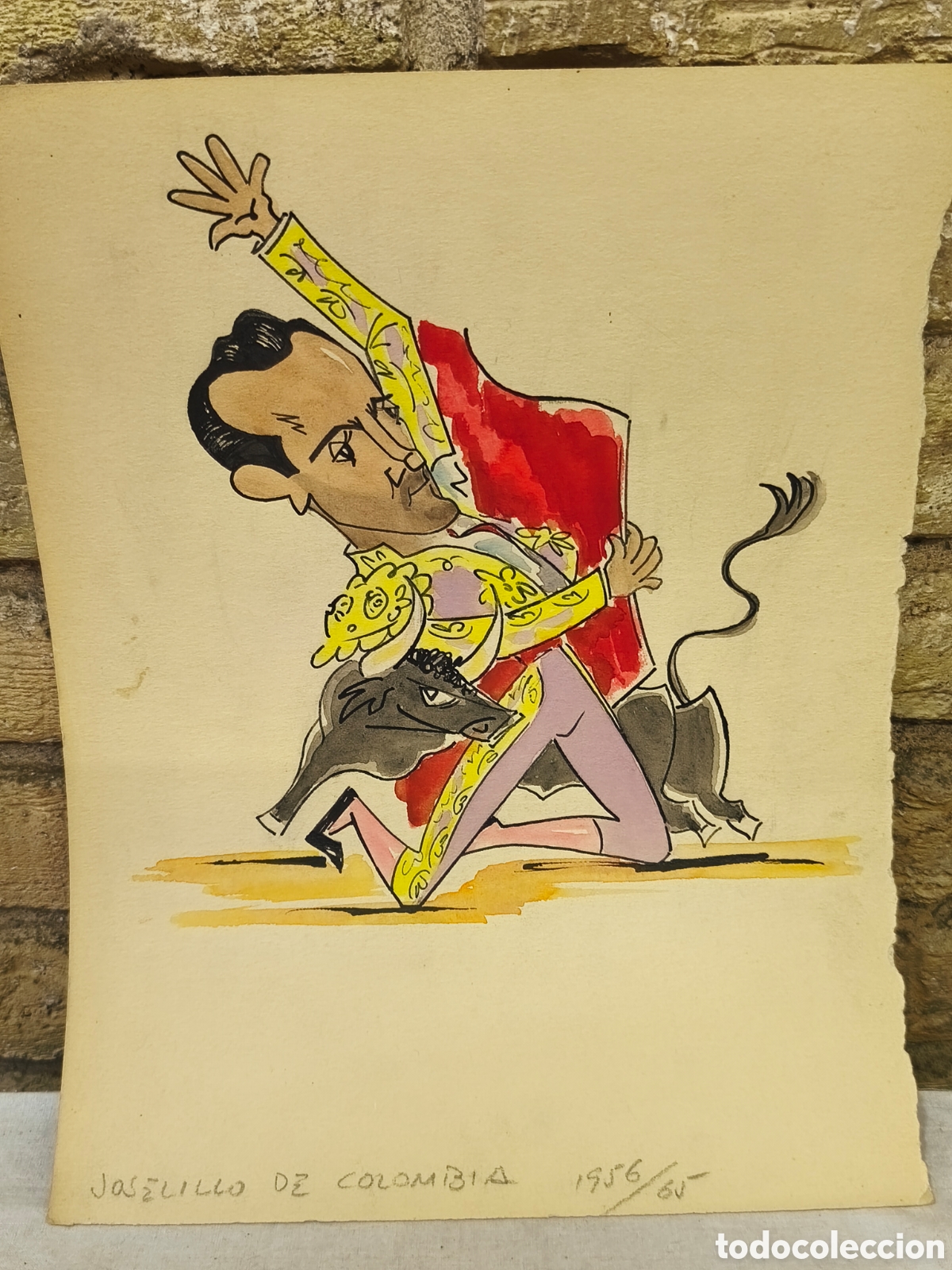 Tauromaquia: Dibujo original Toreo, Vinyes, Joselillo de Colombia