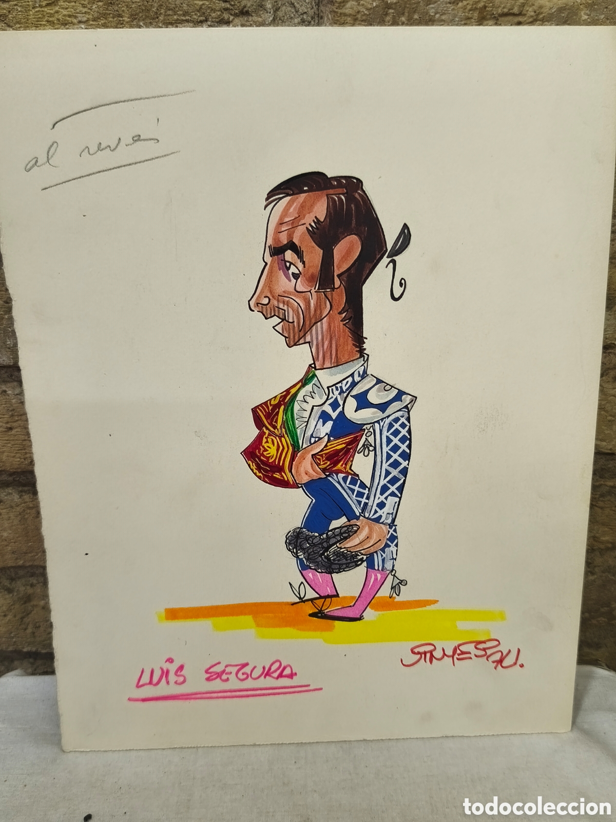 Tauromaquia: Dibujo original Toreo, Vinyes, Luis Segura