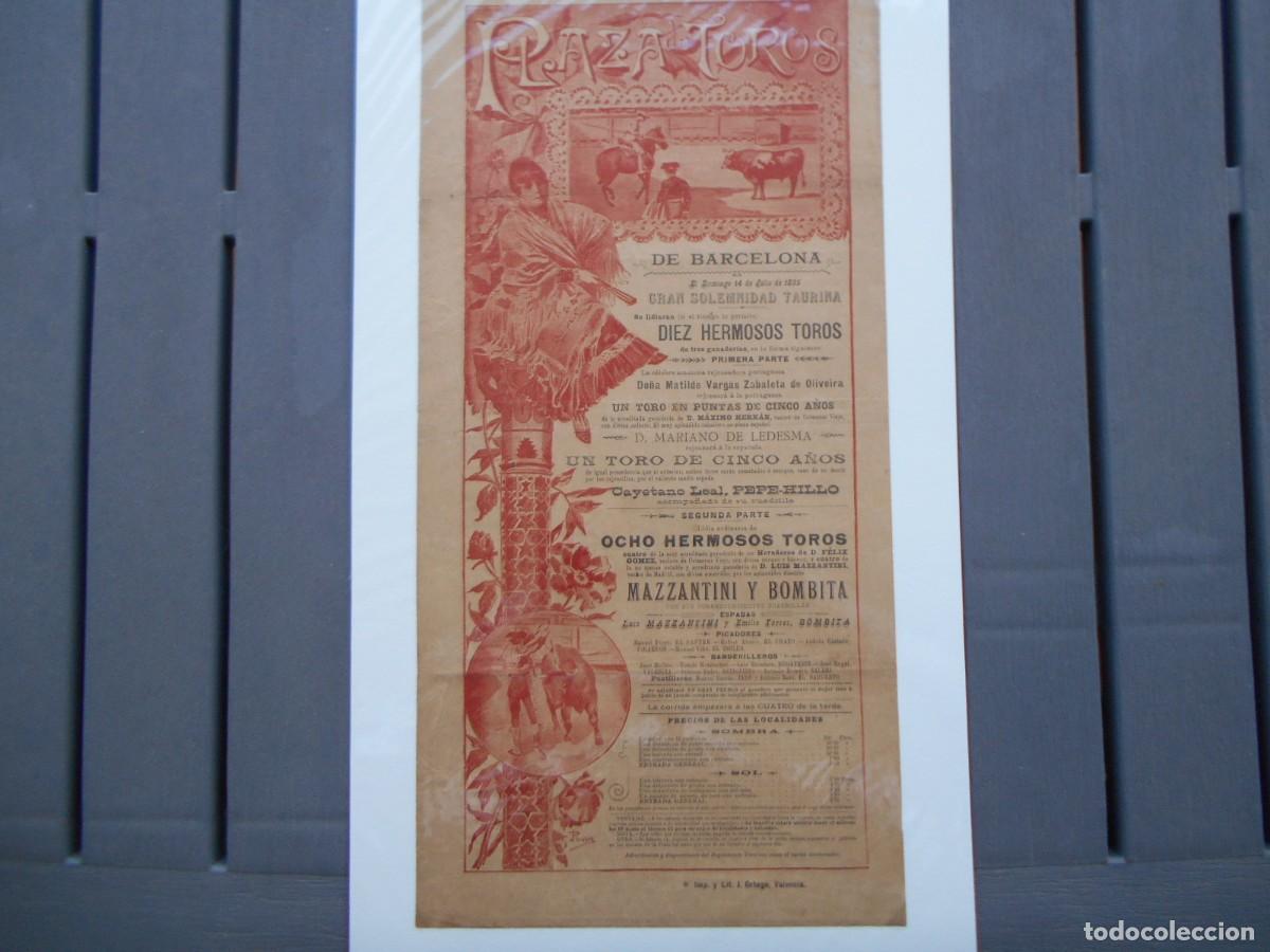 Tauromaquia: CARTEL DE TOROS DE BARCELONA 1895