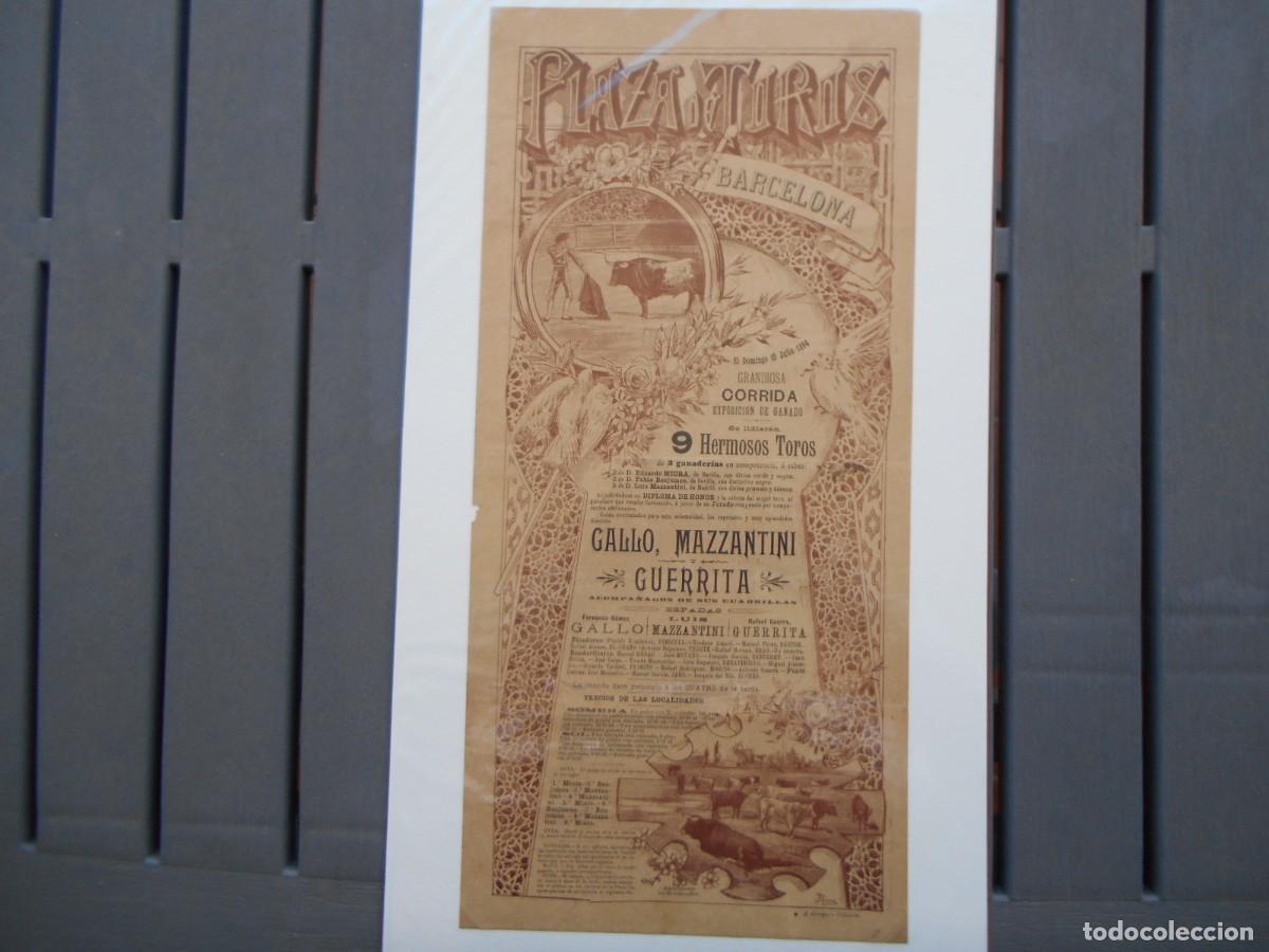 Tauromaquia: CARTEL DE TOROS DE BARCELONA 1894