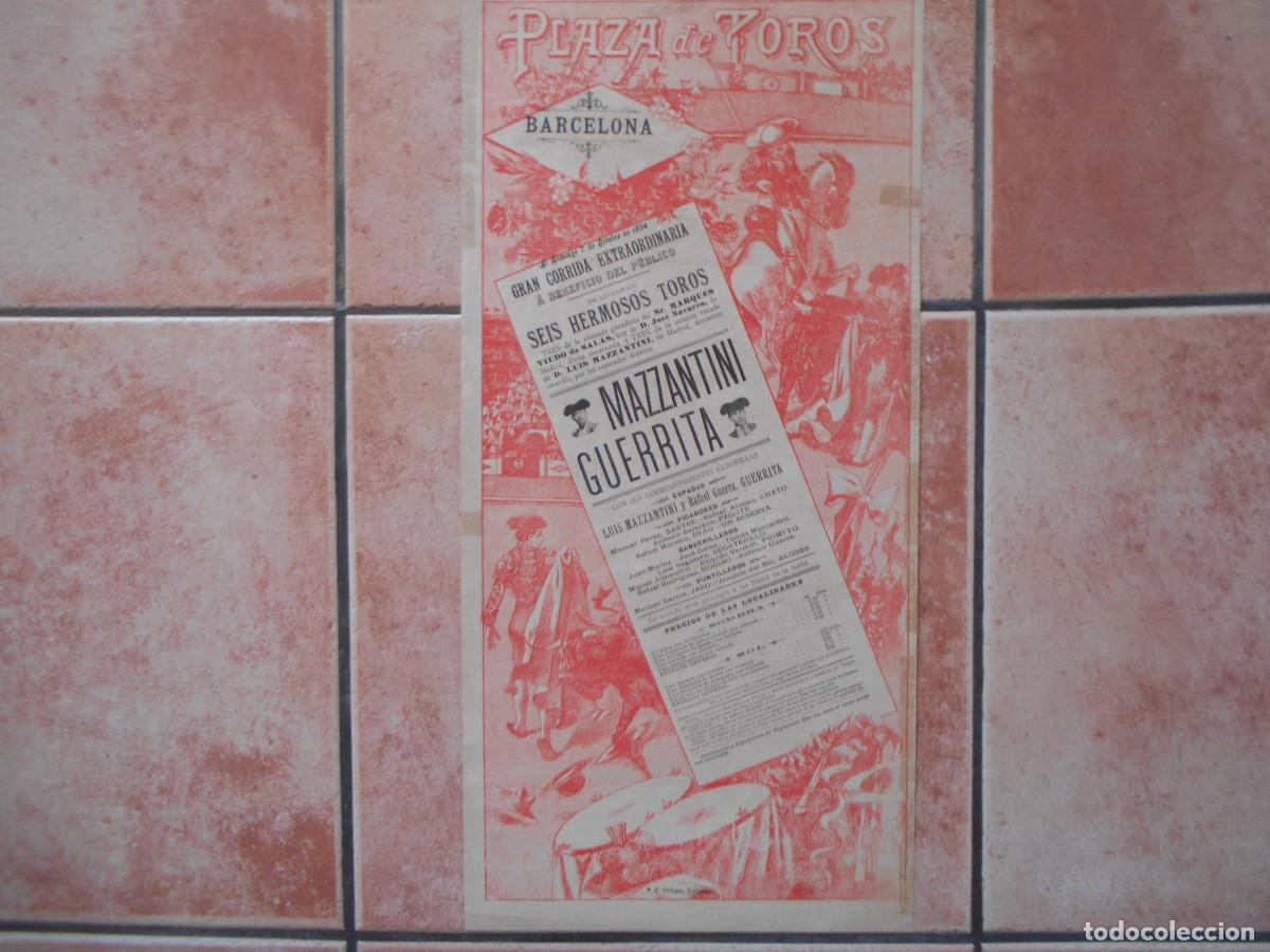 Tauromaquia: CARTEL DE TOROS DE BARCELONA 1894