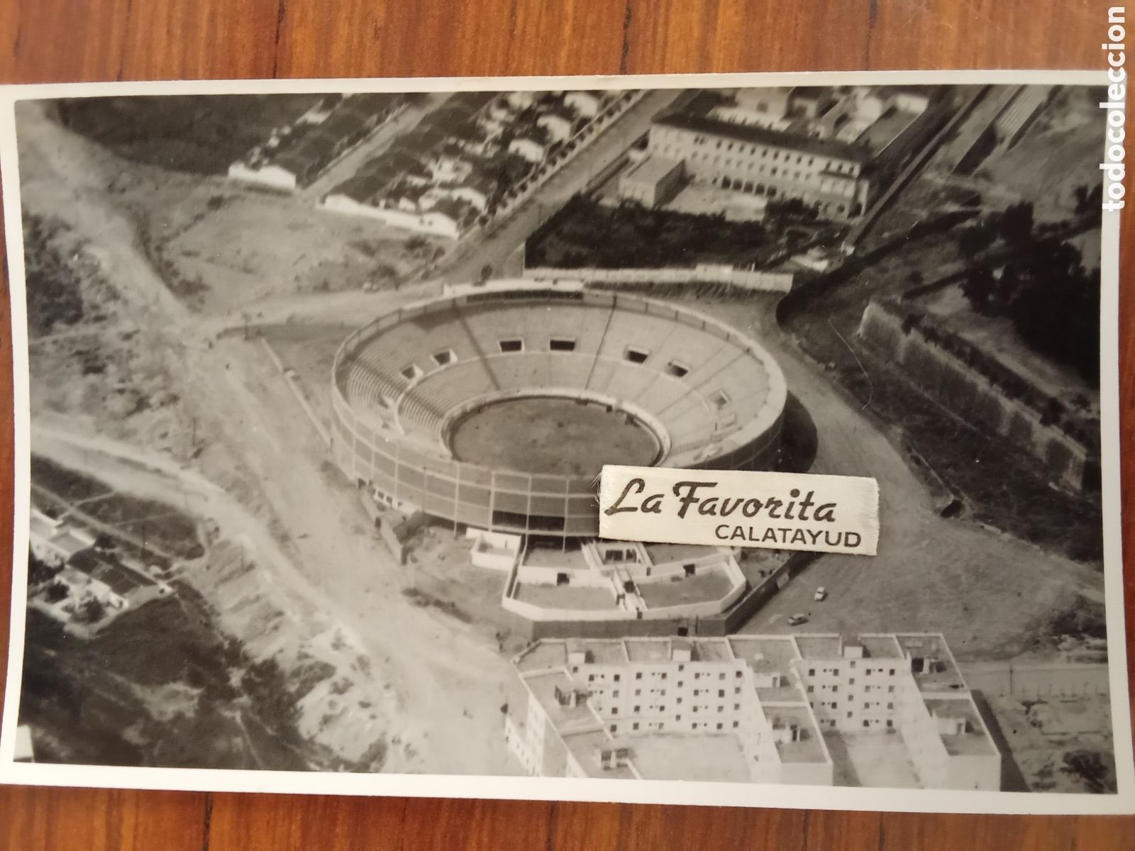 Tauromaquia: Fotograf&iacute;a original PLAZA TOROS de Badajoz (foto a&eacute;rea)en obras inagurada 1967