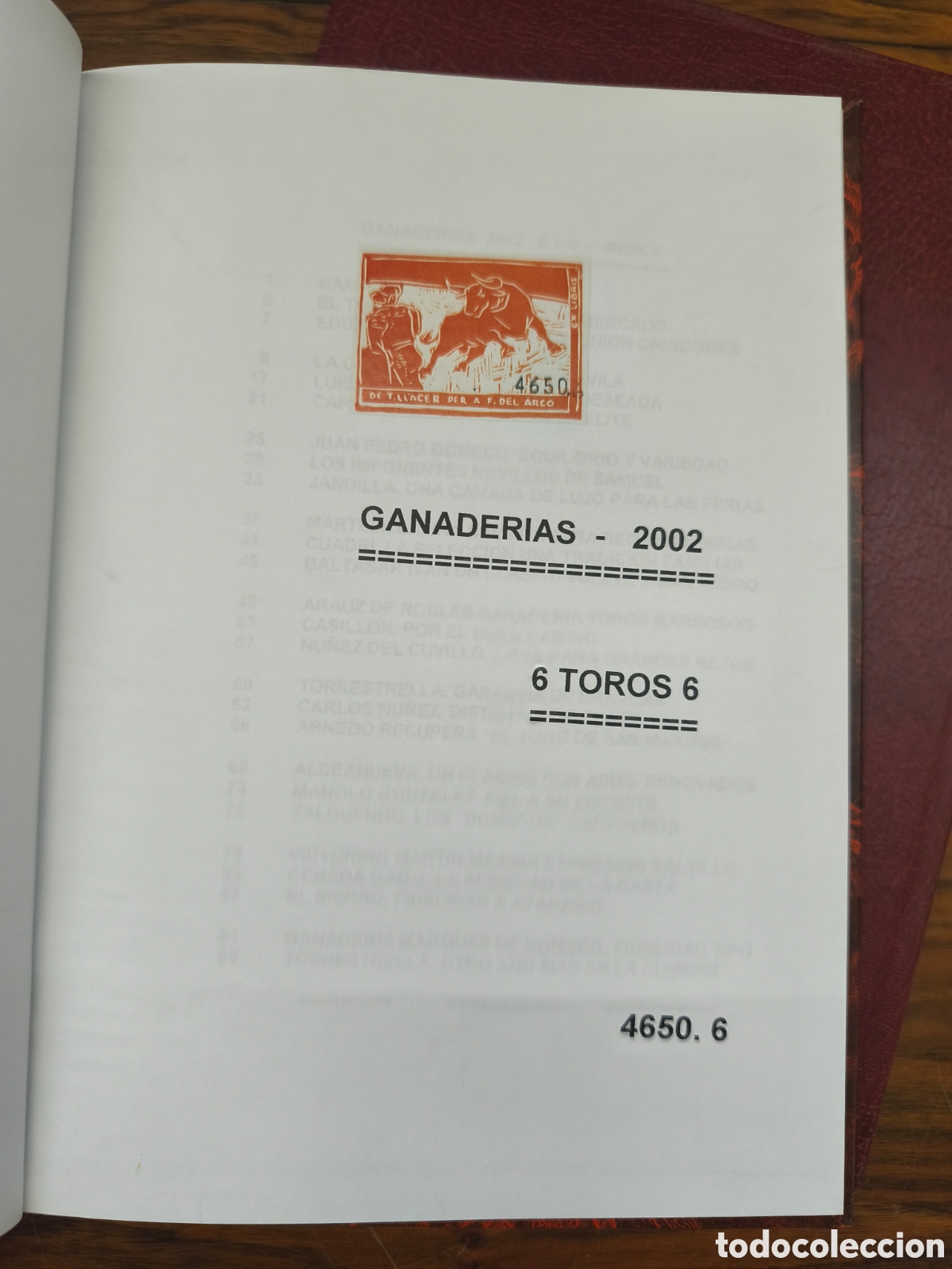 Tauromaquia: Ganader&iacute;as 2002 6t6 .