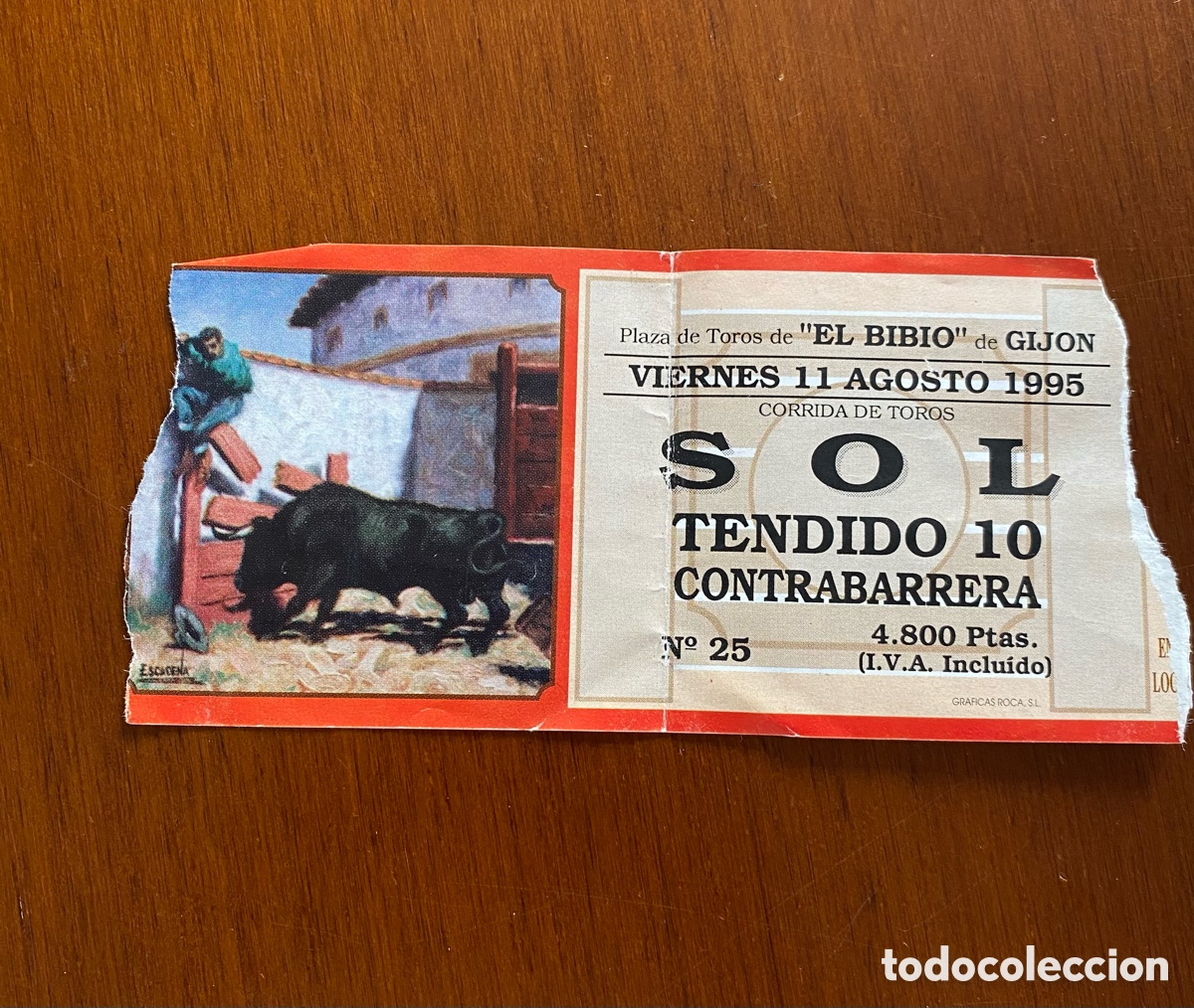 Tauromaquia: Entrada plaza de toros Gij&oacute;n 1995