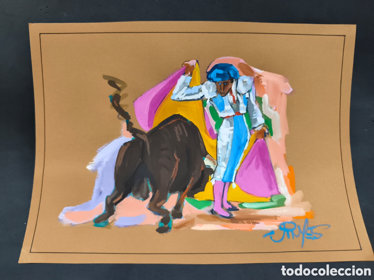Tauromaquia: Dibujo original toreo, Vinyes, 31 x 22cm