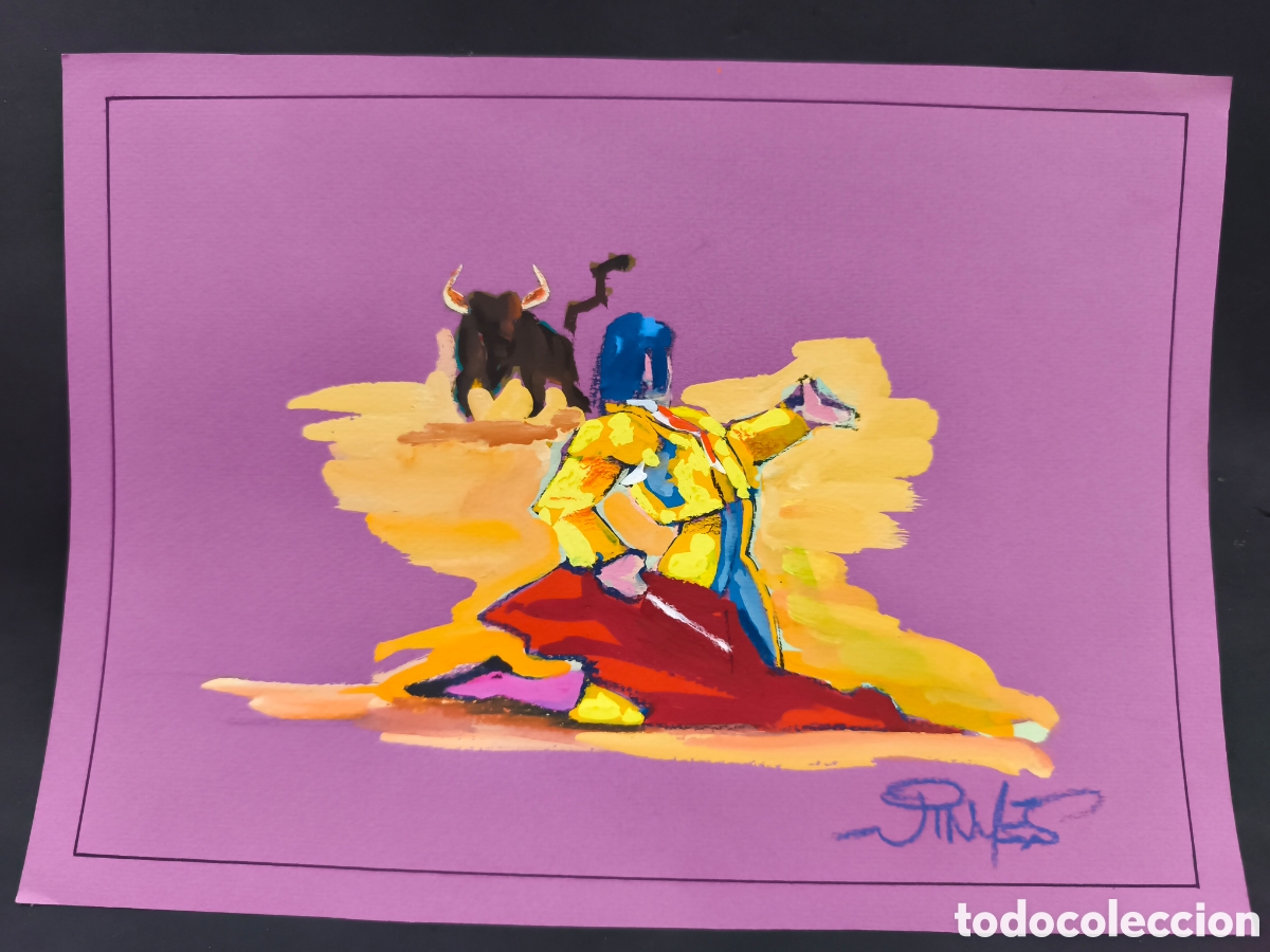 Tauromaquia: Dibujo original toreo, Vinyes, 31 x 22cm