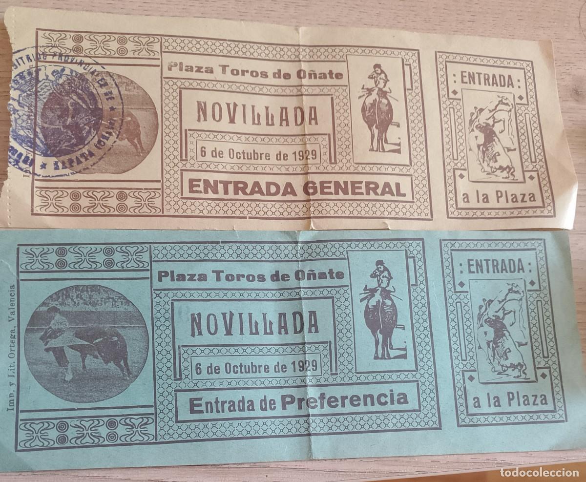 Tauromaquia: Entradas toros antiguas plaza O&ntilde;ate