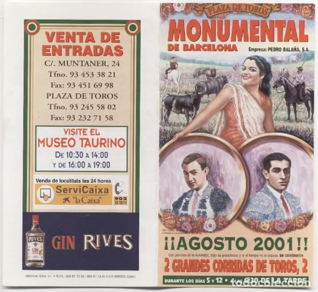 Tauromaquia: CUATRO PROGRAMAS DE BOLSILLO TOROS BARCELONA MADRID TUDELA ZARAGOZA 2001 2015