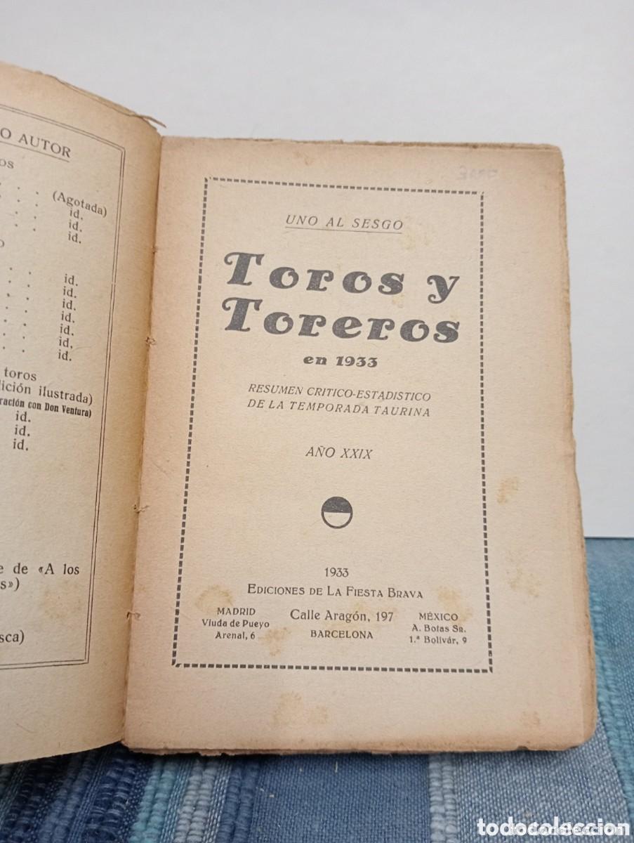 Tauromaquia: UNO AL SESGO. TOROS Y TOREROS EN 1933. RESUMEN CRITICO-ESTAD&Iacute;STICO DE LA TEMPORADA TAURINA
