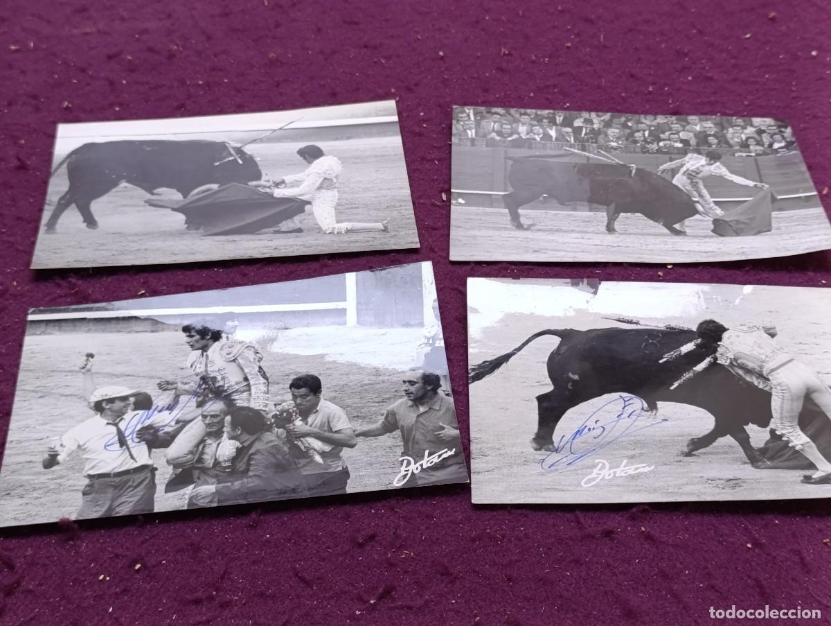 Tauromaquia: Tauromaquia, Lote de Fotograf&iacute;as Originales de Torero, F. Ruiz Miguel, fot. Bot&aacute;n, dos firmadas