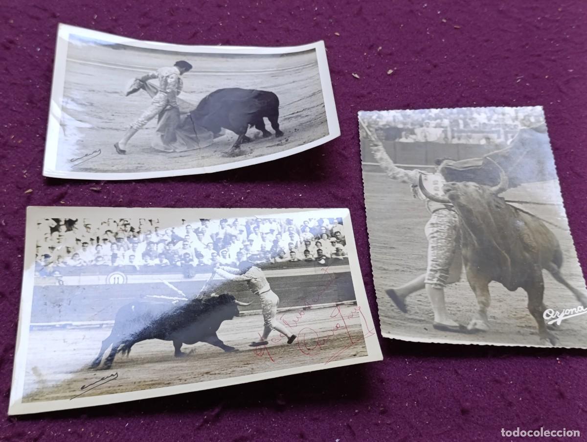 Tauromaquia: Tauromaquia, Lote de Fotograf&iacute;as Originales de Torero, Curro Gir&oacute;n, dos firmadas