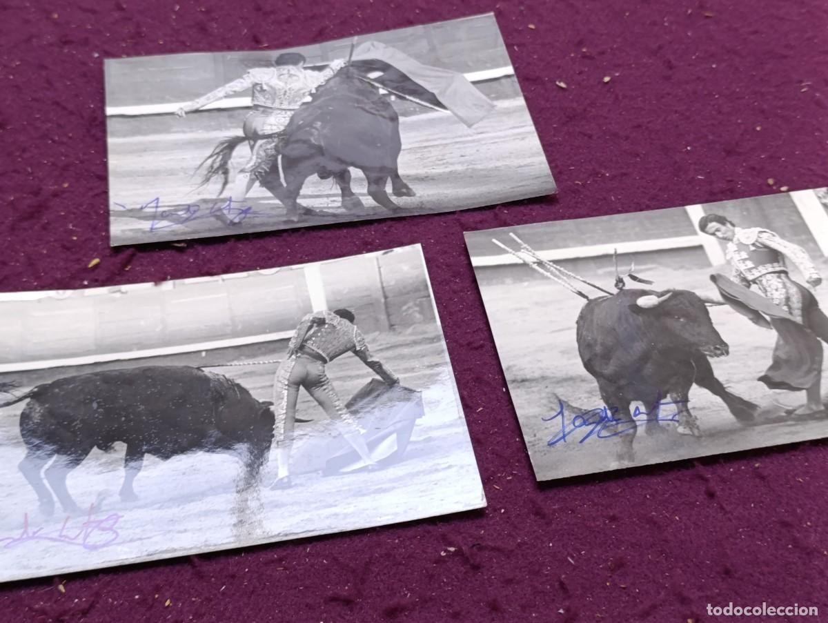 Tauromaquia: Tauromaquia, Lote de Fotograf&iacute;as Originales de Torero, Manolo Cort&eacute;s, firmadas, fot. Bot&aacute;n