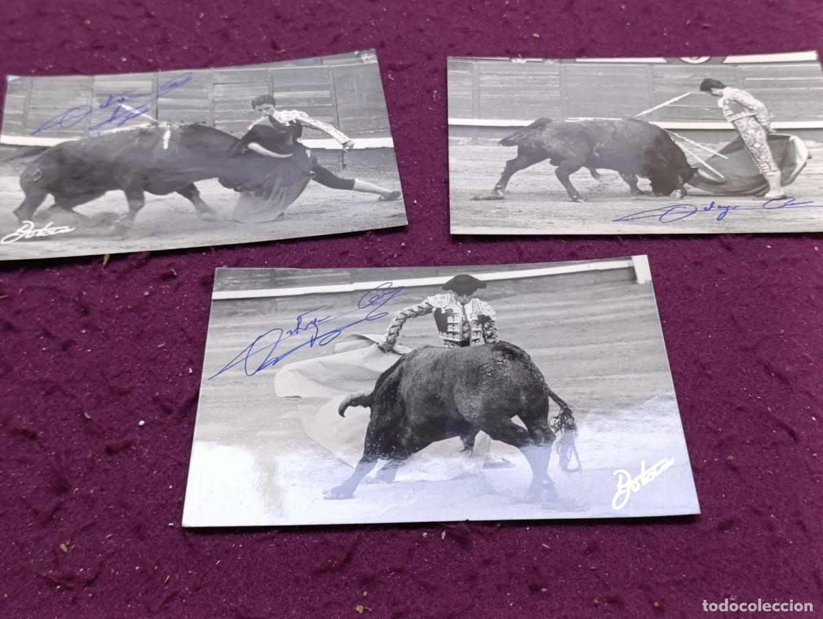 Tauromaquia: Tauromaquia, Lote de Fotograf&iacute;as Originales de Torero, Ortega Cano, firmadas, Fot. Bot&aacute;n