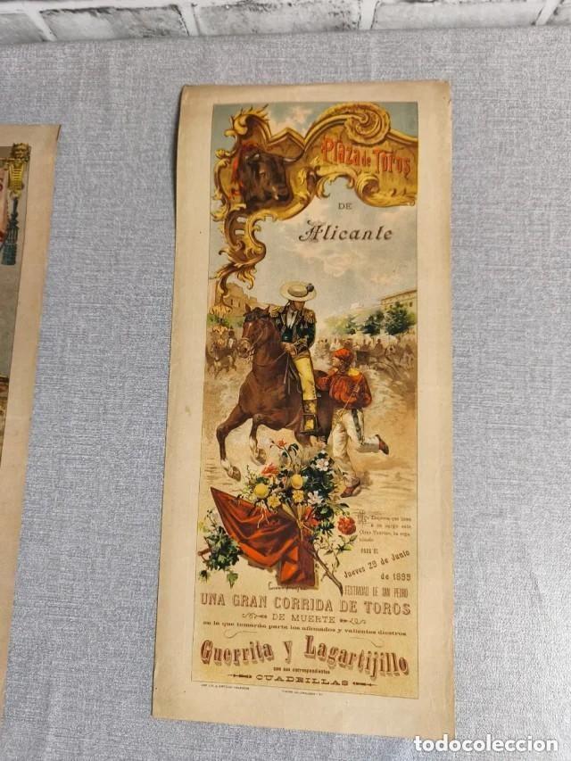 Tauromaquia: Cartel Plaza toros Alicante 1899 Ganaderia Vda Concha y Sierra Guerrita y Lagartijillo