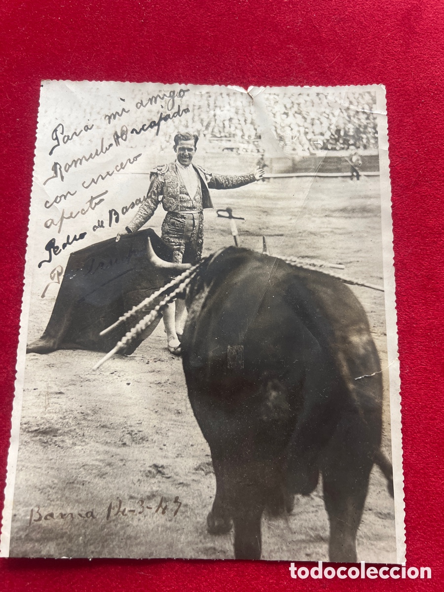 Tauromaquia: FOTO CON AUTOGRAFO DE FAMOSO PEDRUCHO